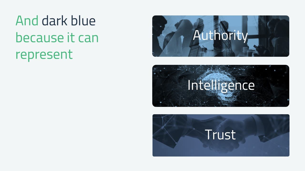 Dark blue color meaning in DICEUS logo