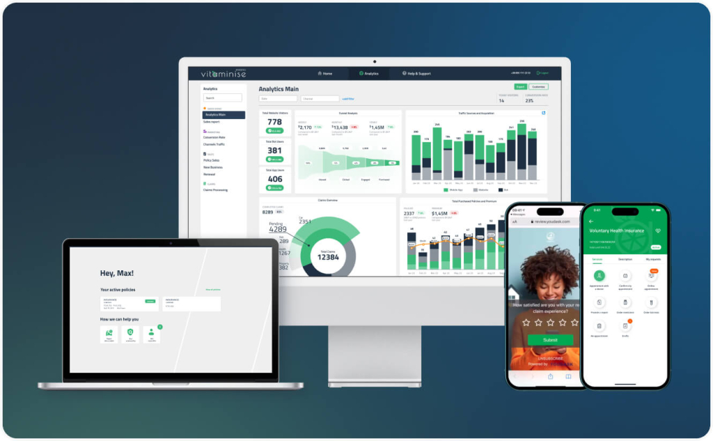 Vitaminise software for insurance