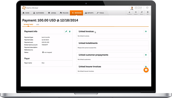 Cloud sales app for Insly 