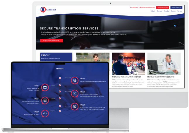 Resolute customer web portal and admin web portal