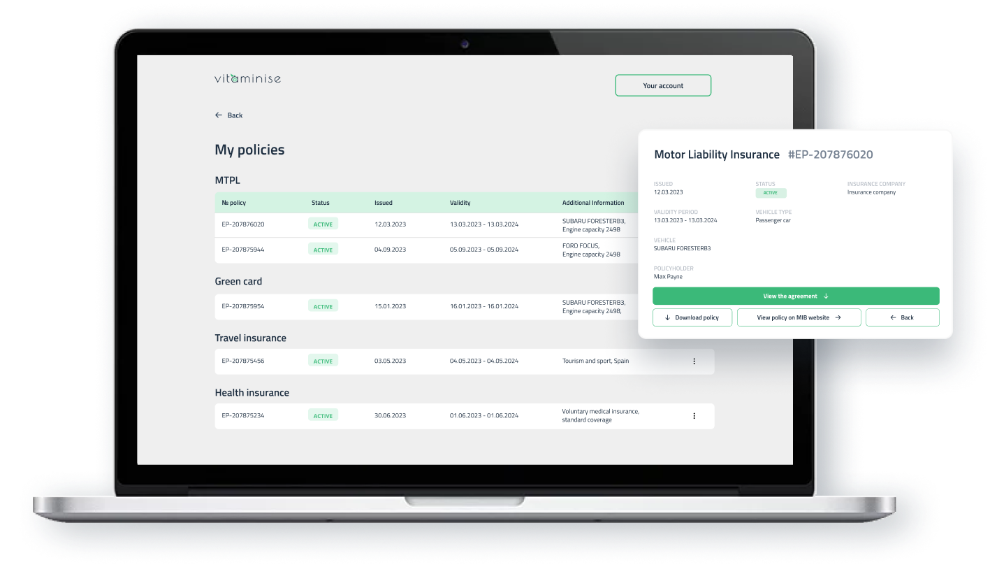 insurance portal example