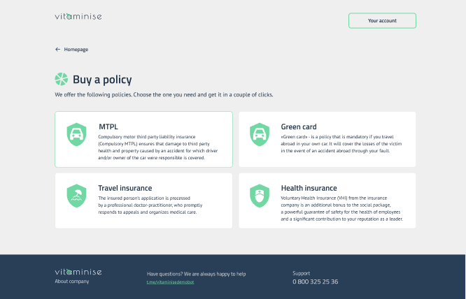 insurance policy purchase 