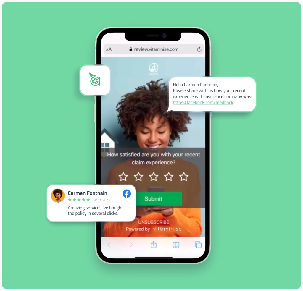 Customer feedback feature for hospital apps