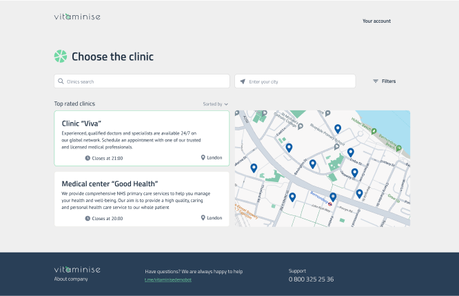 clinic search 