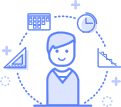 Streamlined management icon