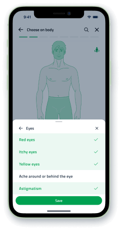 Self-service symptom checker (Avatar)