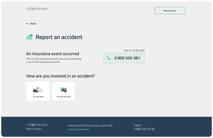 Vitaminise Web Portal manage claims